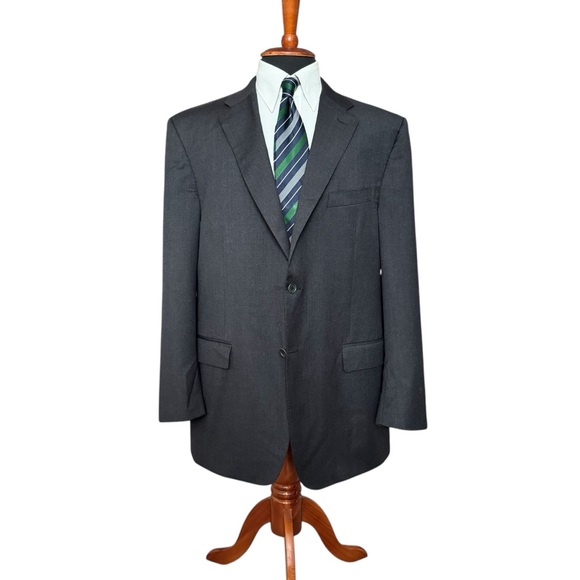 Canali 1934 Wool 2 Piece Suit Pants 42x31 Size 50L  Dark Charcoal $2500 - Picture 2 of 15